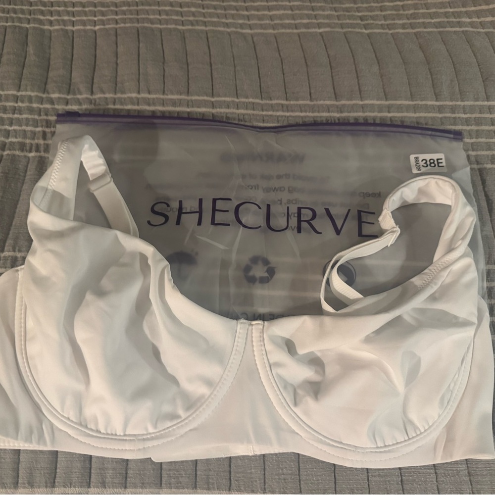 Shecurve White Balconette Underwire Bra
